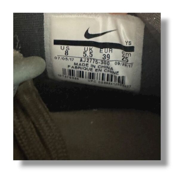 Nike Women's Air Force 1 High Utility Sneakers Green Size 8 - Picture 9 of 9